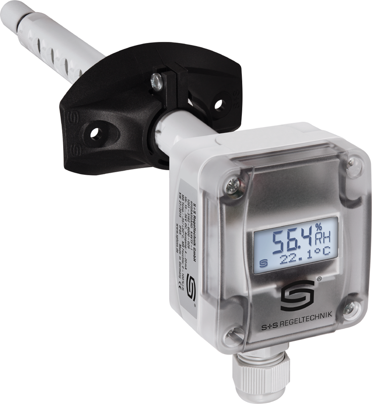 Датчик влажности канальный для измерения соотноше­ния компонен­тов смеси S+S REGELTECHNIK HYGRASGARD KAVTF-U LCD Термометры