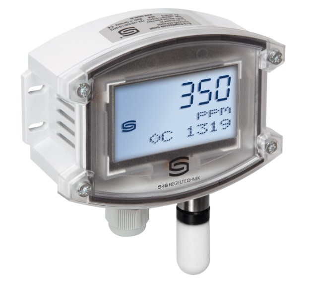 Датчик мультифункциональный для открытой установки S+S REGELTECHNIK AERASGARD AFTM-CO2-W LCD Термометры #1